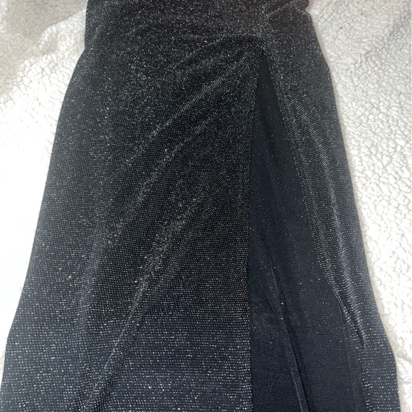 PLT Black Glitter Maxi Dress with a Split - Picture 5 of 7
